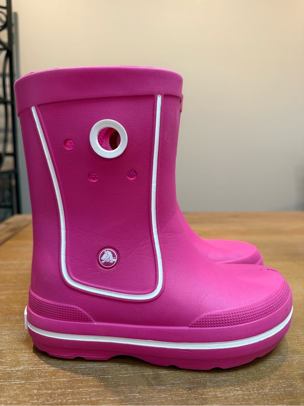 CROCS Kids Jaunt Shorty Rain Boots Pink Size 2